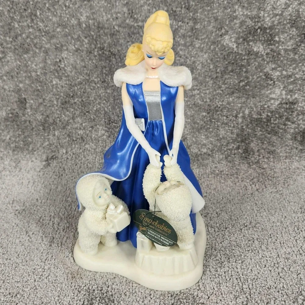 Department‎ 56 Snowbabies Barbie Figurine Blue Under the Midnight Moon 2000